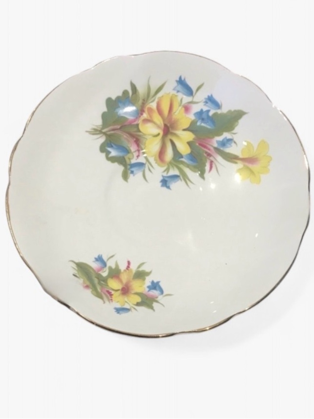 Royal Ascot Orphan Floral Saucer MCM England Porcelain